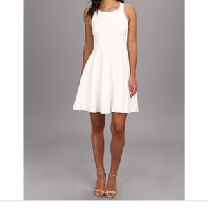 White Bow-Back Fit & Flare Cocktail Dress!
